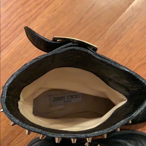 Jimmy Choo leather studded moto boots - Picture 6 of 8